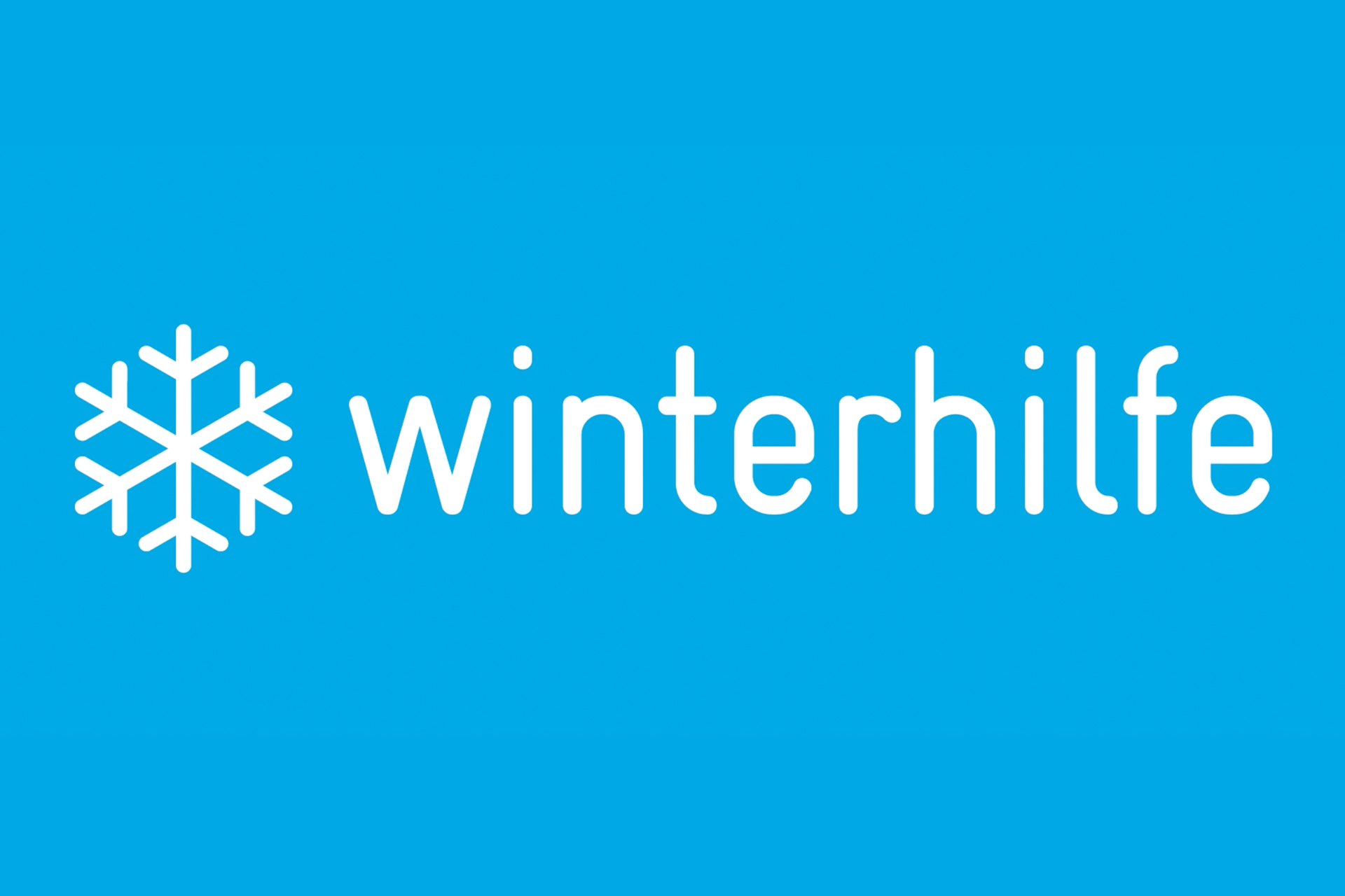 Winterhilfe Logo auf Blau